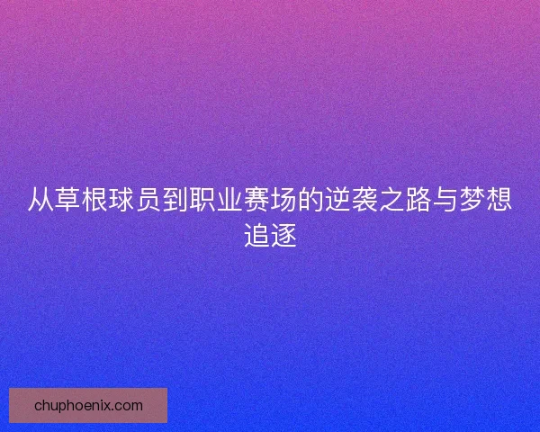 从草根球员到职业赛场的逆袭之路与梦想追逐 从草根球员到职业赛场的逆袭之路与梦想追逐